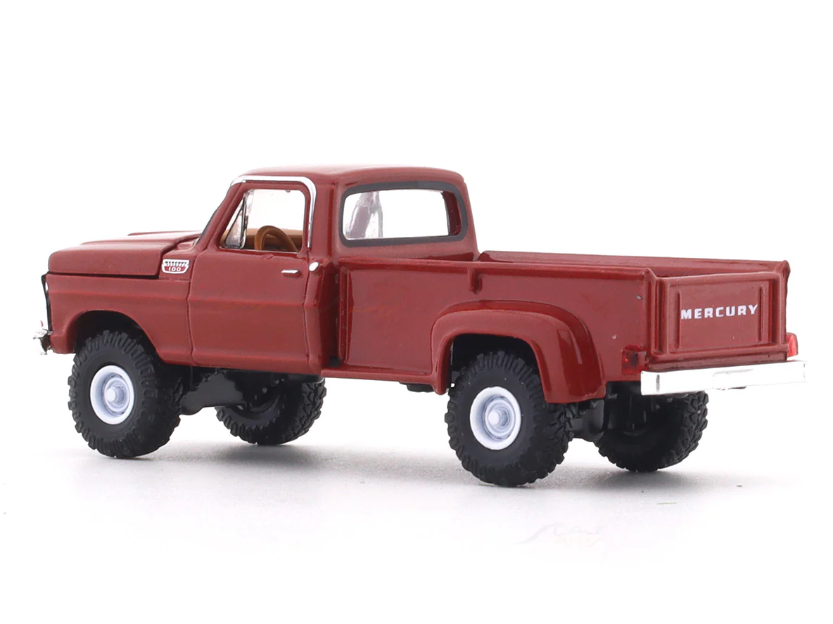 1967 Mercury M-100 Custom 4x4 red 1:64 M2 Machines licensed diecast scale model car 32500-95 - Image 3