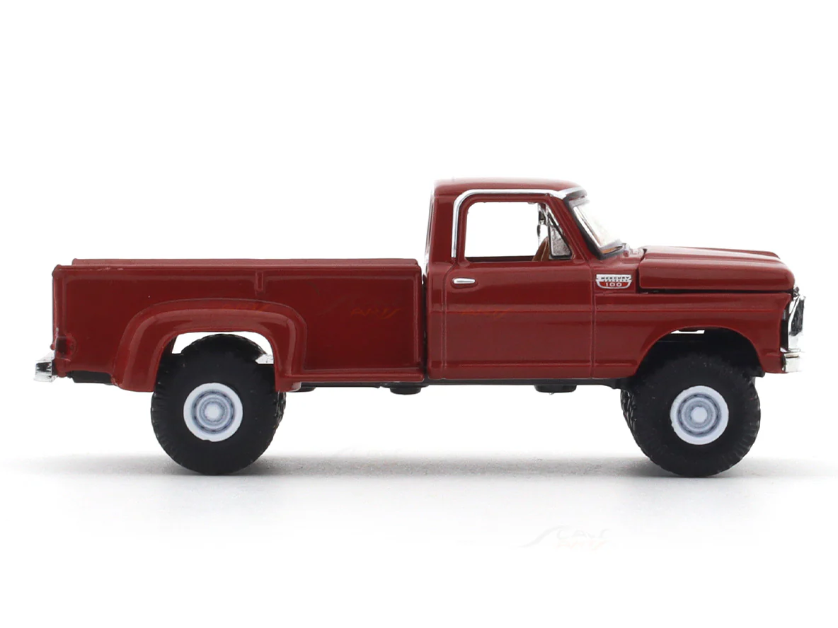 1967 Mercury M-100 Custom 4x4 red 1:64 M2 Machines licensed diecast scale model car 32500-95 - Image 5
