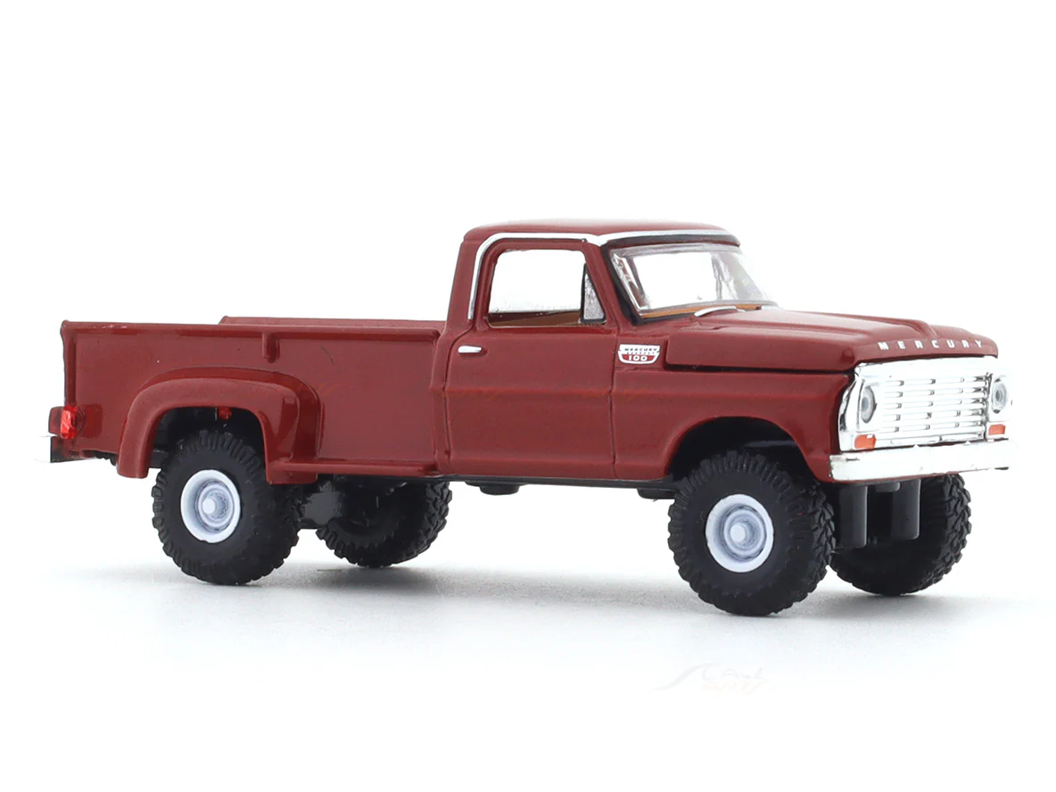 1967 Mercury M-100 Custom 4x4 red 1:64 M2 Machines licensed diecast scale model car 32500-95 - Image 6