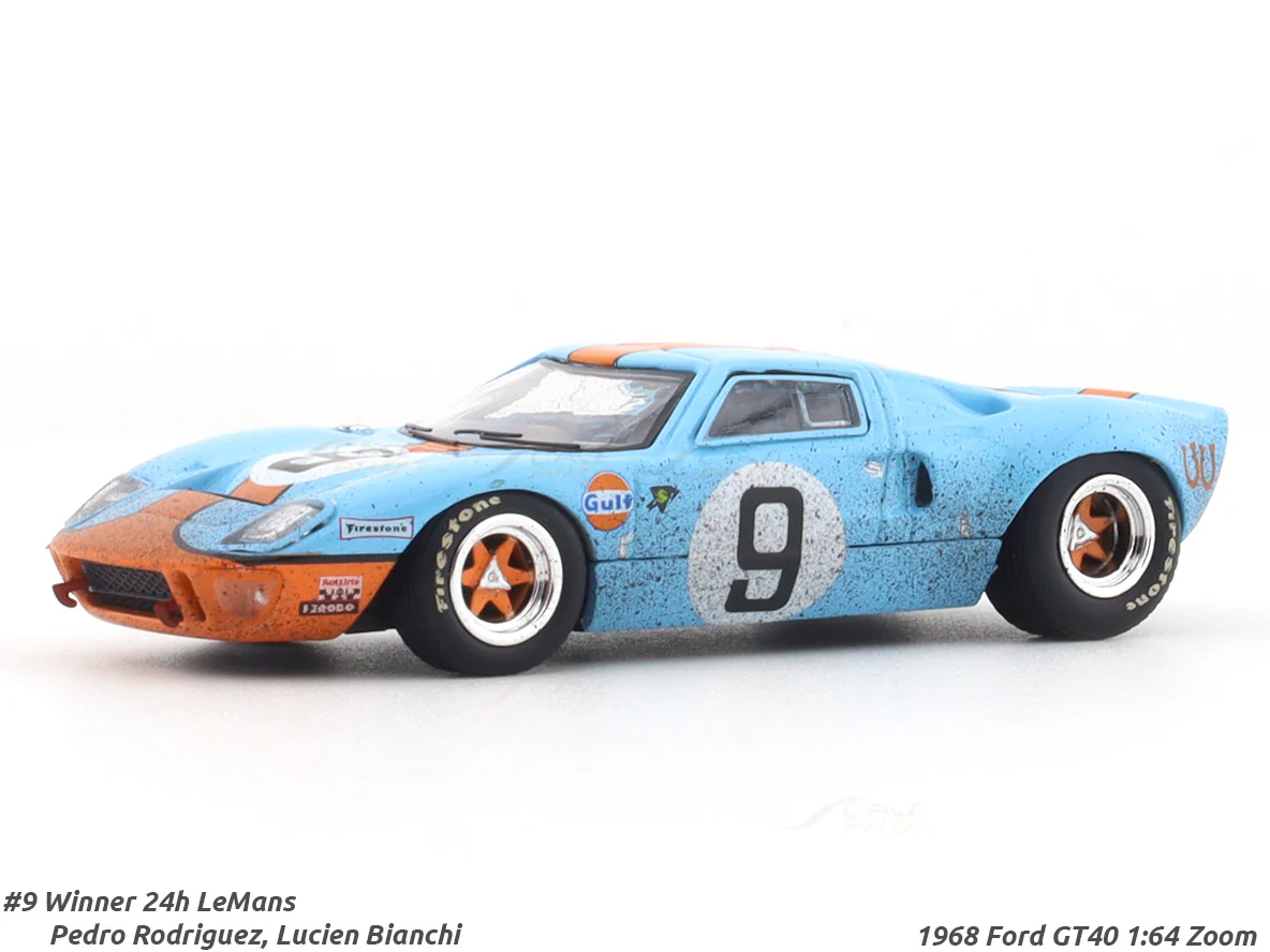 1968 Ford GT40 24h LeMans Set of 2 cars 1:64 Zoom diecast scale model car collectible - Image 8