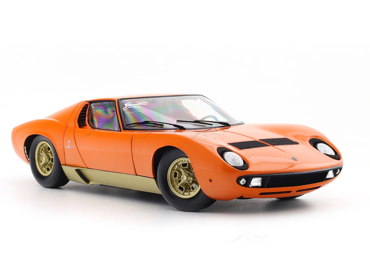 1968 Lamborghini Miura P400 orange 1:18 Kyosho licensed premium diecast scale model car collectible - Image 8