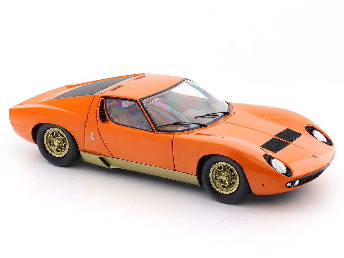 1968 Lamborghini Miura P400 orange 1:18 Kyosho licensed premium diecast scale model car collectible - Image 9