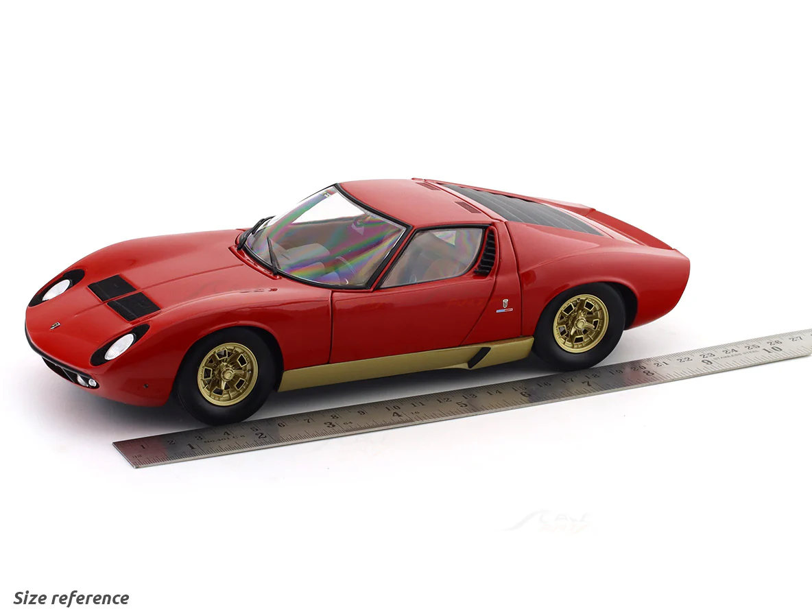1968 Lamborghini Miura P400 red 1:18 Kyosho licensed premium diecast scale model car collectible - Image 23