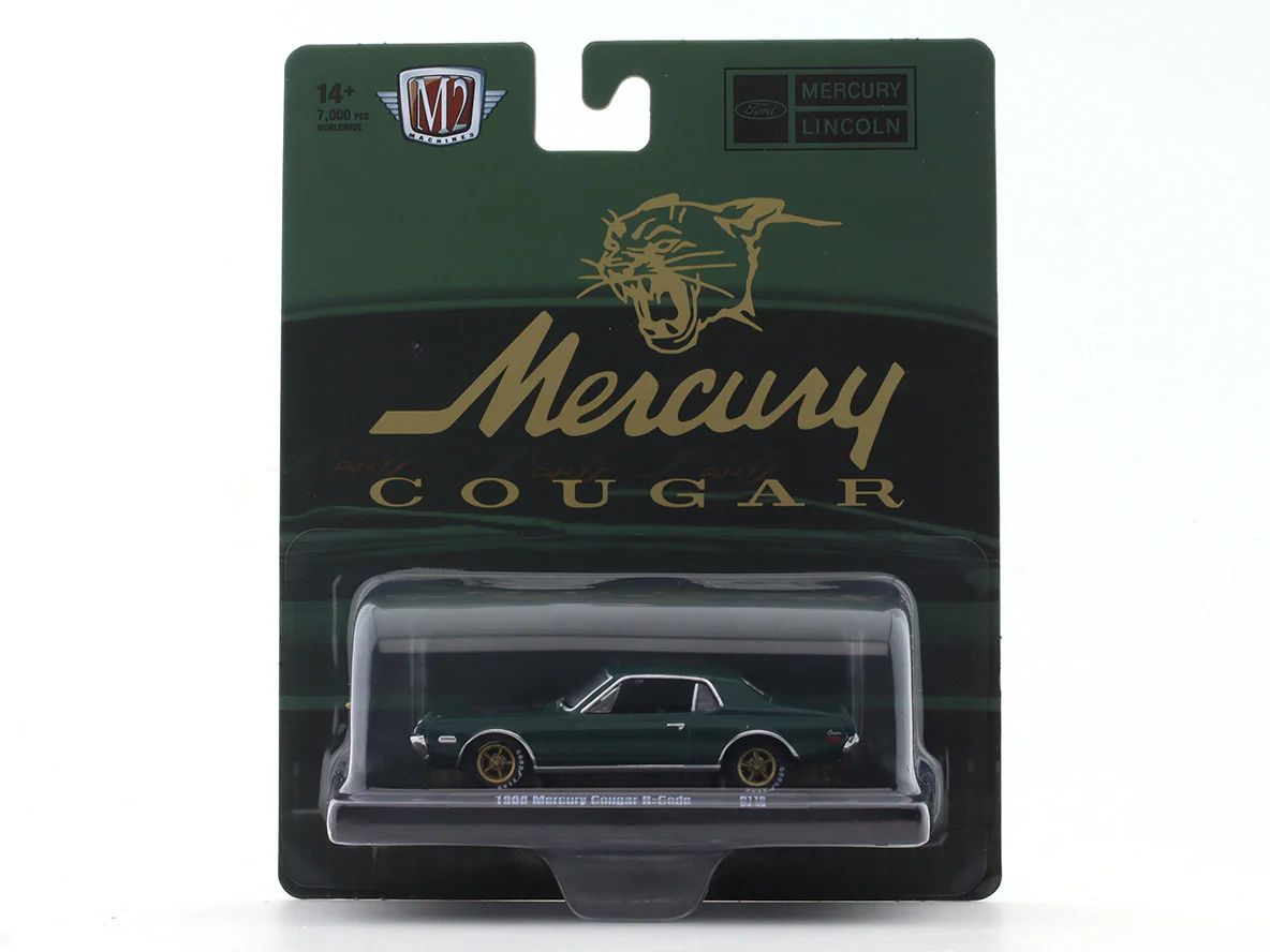 1968 Mercury Cougar R-Code green 1:64 M2 Machines licensed diecast scale model car 11228-116 - Image 8