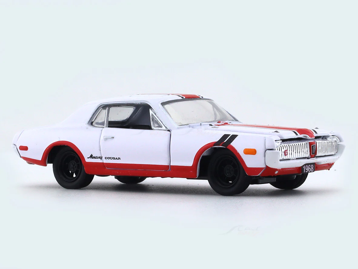 1968 Mercury Cougar white 1:64 M2 Machines diecast scale model collectible - Image 6