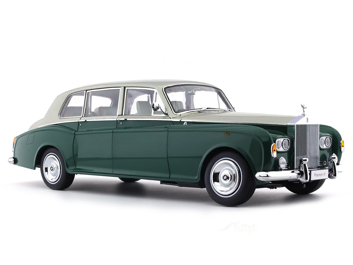 1968 Rolls-Royce Phantom VI Green / Silver 1:18 Kyosho diecast scale model car collectible - Image 6