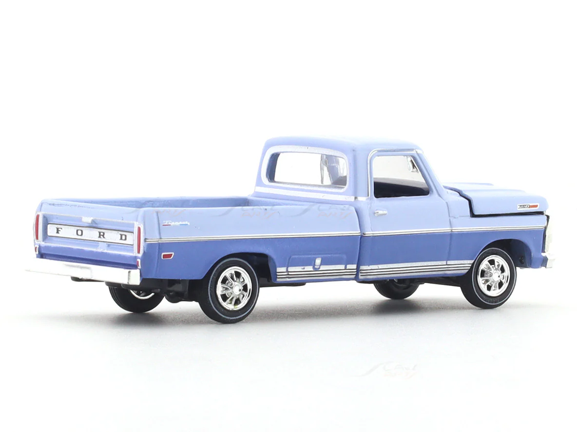 1969 Ford F-100 Ranger Truck blue 1:64 M2 Machines licensed diecast scale model car 32600-79 - Image 4