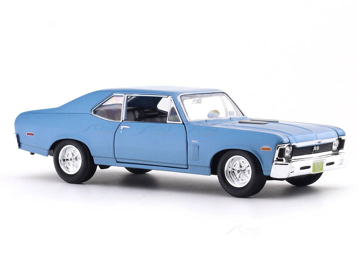 1970 Chevrolet Nova SS Blue 1:24 Maisto licensed diecast Scale Model car collectible - Image 7