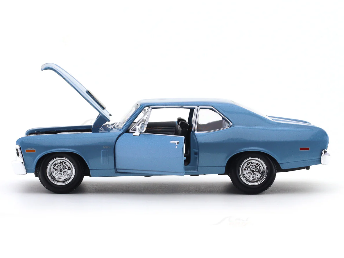 1970 Chevrolet Nova SS Blue 1:24 Maisto licensed diecast Scale Model car collectible - Image 9
