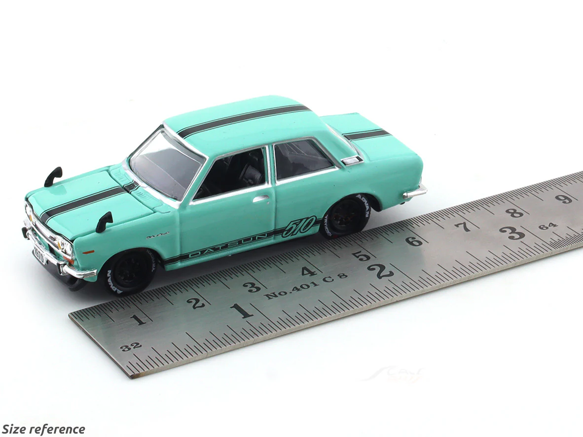 1970 Datsun 510 blue 1:64 M2 Machines diecast scale model collectible - Image 10