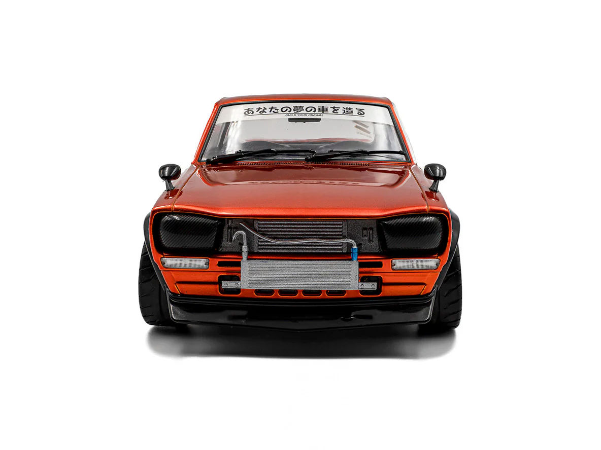 1970 Nissan Skyline C10 Hakosuka Solido Works Orange 1:18 Solido Licensed Diecast Scale Model Car Collectible - Image 5