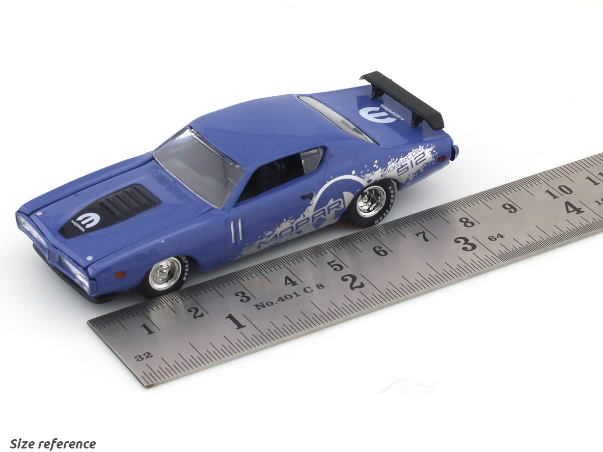 1971 Dodge Charger Custom blue 1:64 M2 Machines diecast scale car collectible - Image 9
