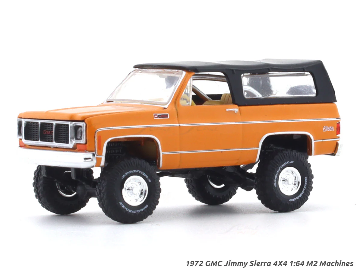 1972 GMC Jimmy Sierra 4X4 orange 1:64 M2 Machines licensed diecast scale model car 32500-89