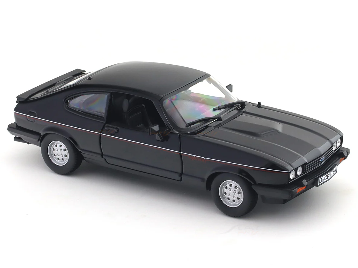 1973 Ford Capri black 1:24 Bburago Licensed Diecast Scale Model Car Collectible - Image 2