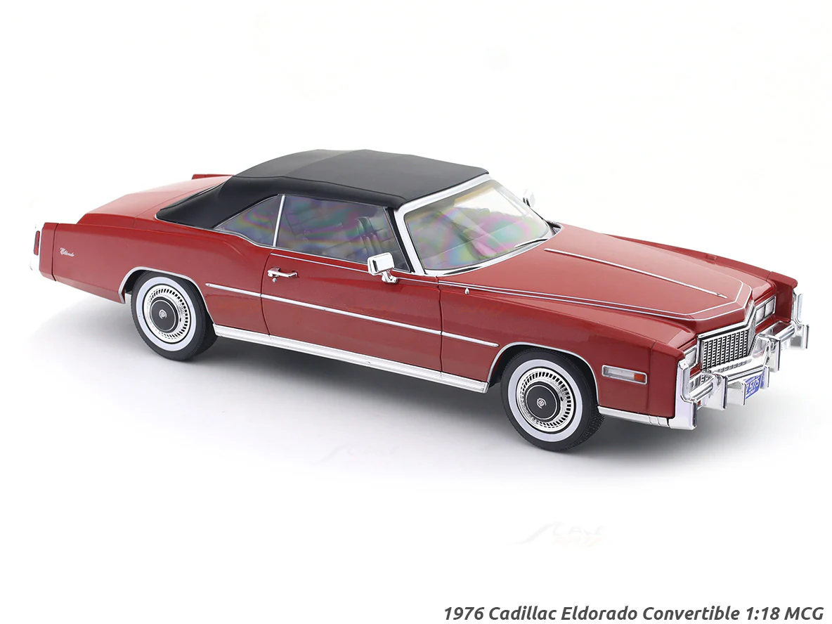 1976 Cadillac Eldorado Convertible red 1:18 MCG Diecast Scale Model Car Collectible - Image 10