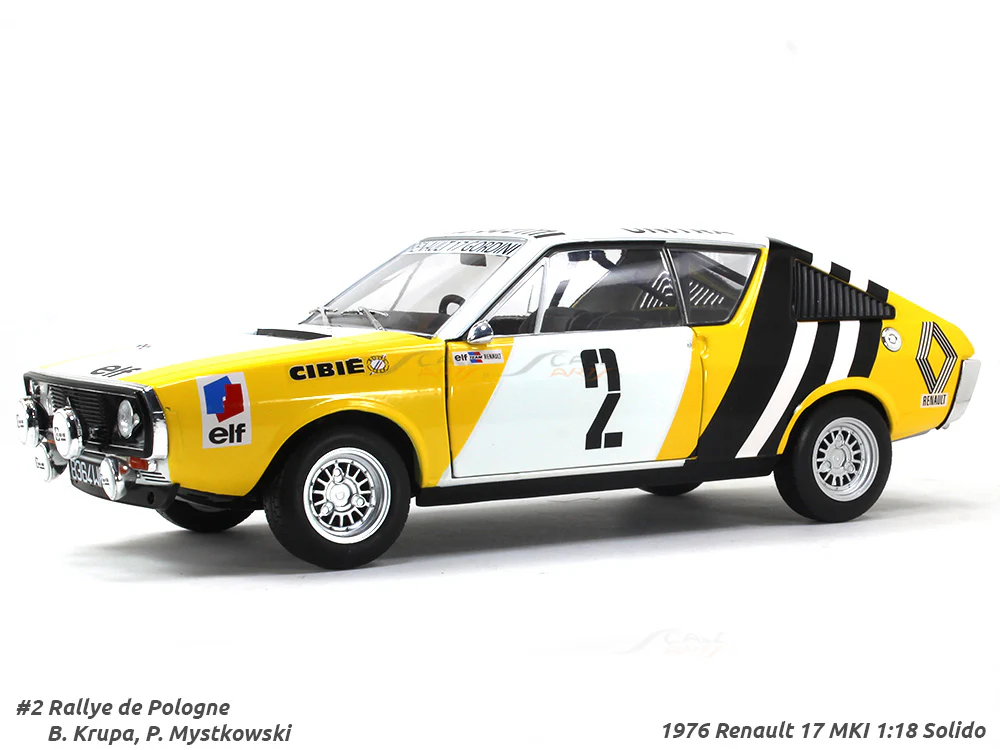 1976 Renault 17 #2 Rallye de Pologne 1:18 Solido diecast Scale Model car
