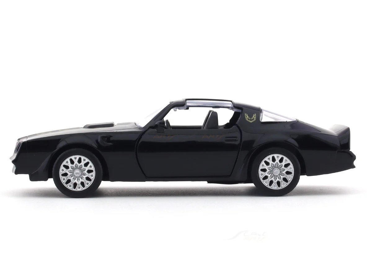 1978 Pontiac Firebird Trans AM black 1:36 Super Fast pull back car scale model - Image 2