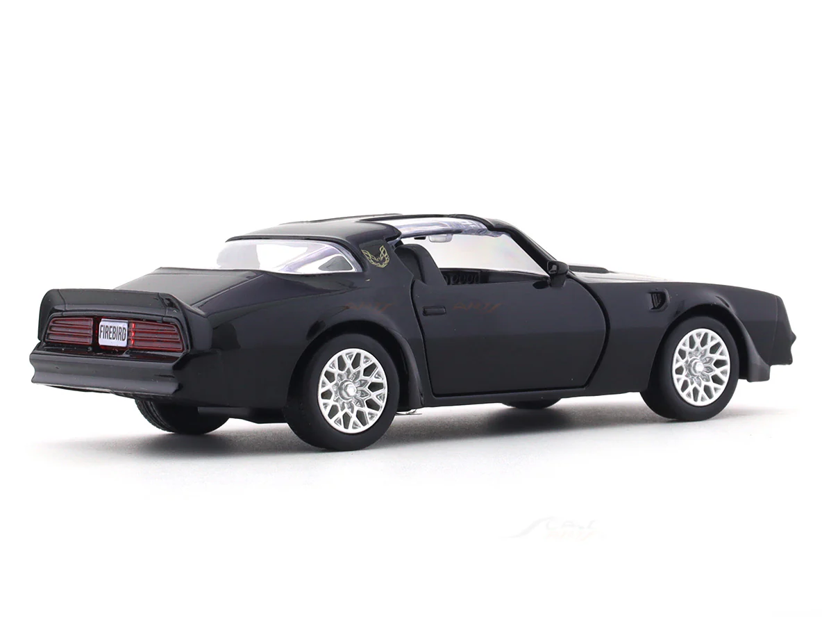 1978 Pontiac Firebird Trans AM black 1:36 Super Fast pull back car scale model - Image 4