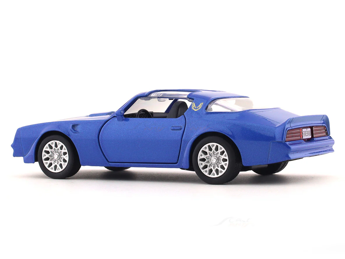 1978 Pontiac Firebird Trans AM blue 1:36 Super Fast pull back car scale model - Image 3