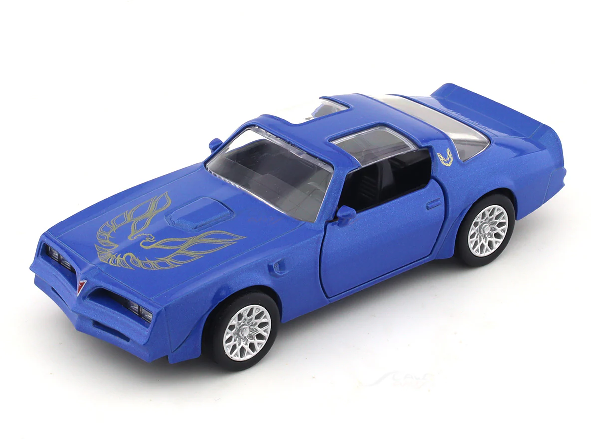 1978 Pontiac Firebird Trans AM blue 1:36 Super Fast pull back car scale model - Image 7