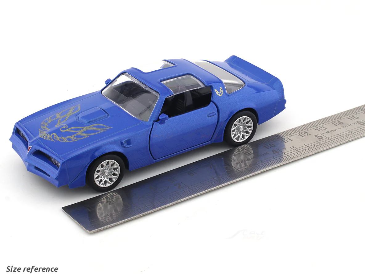 1978 Pontiac Firebird Trans AM blue 1:36 Super Fast pull back car scale model - Image 9