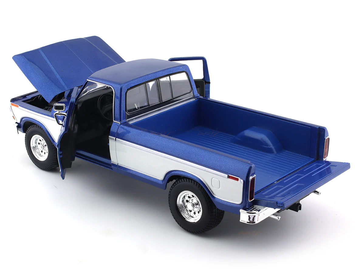 1979 Ford F150 Pickup blue1:18 Maisto diecast Scale Model pickup truck - Image 16