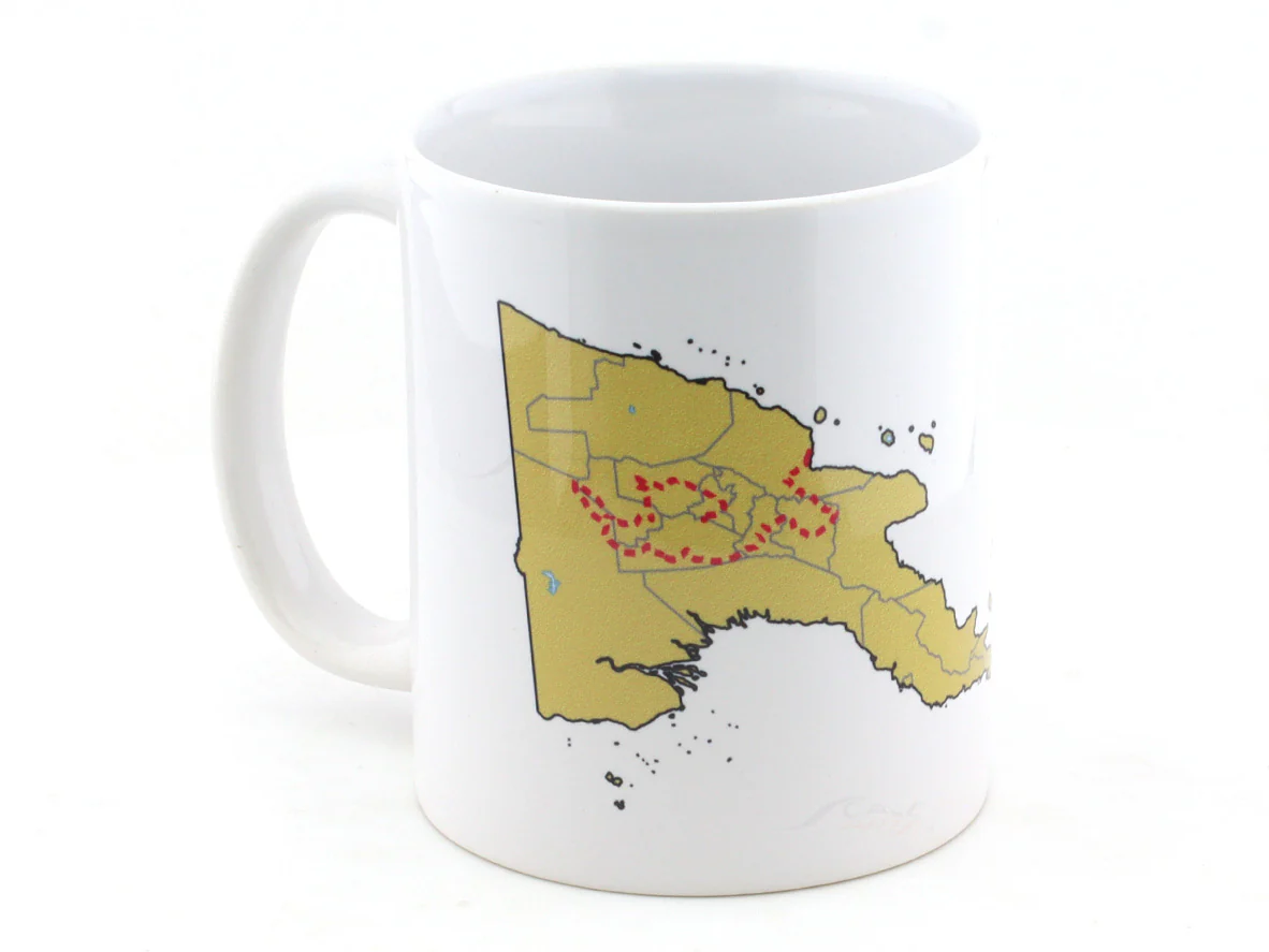 1982 Papua New Guinea Camel trophy map design Coffee Mug - Image 2
