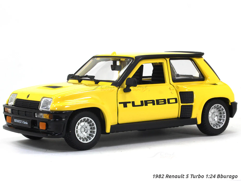 1982 Renault 5 Turbo yellow 1:24 Bburago diecast scale model car