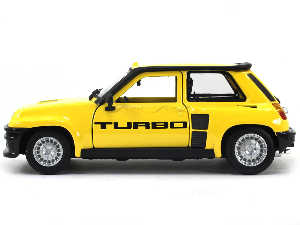 1982 Renault 5 Turbo yellow 1:24 Bburago diecast scale model car - Image 2