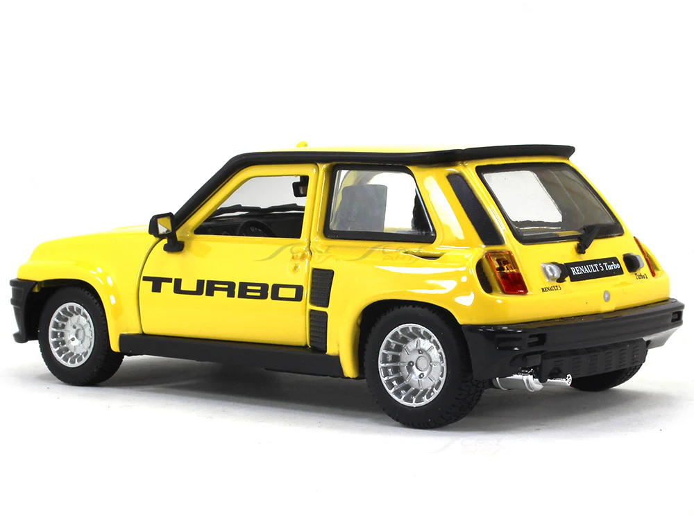 1982 Renault 5 Turbo yellow 1:24 Bburago diecast scale model car - Image 3