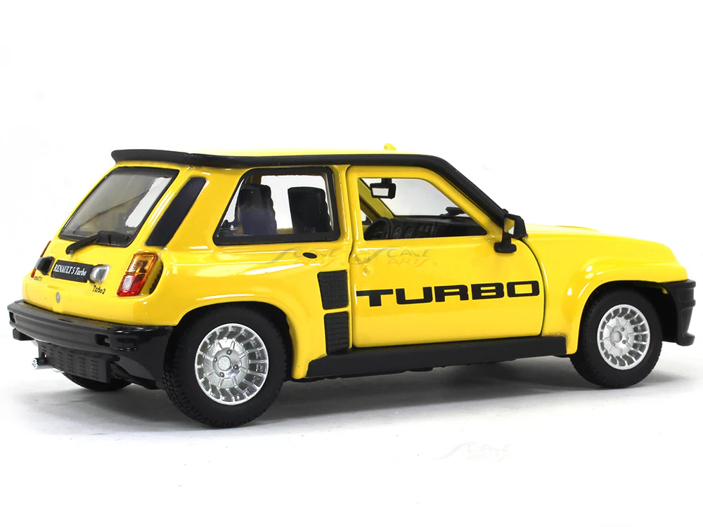 1982 Renault 5 Turbo yellow 1:24 Bburago diecast scale model car - Image 4