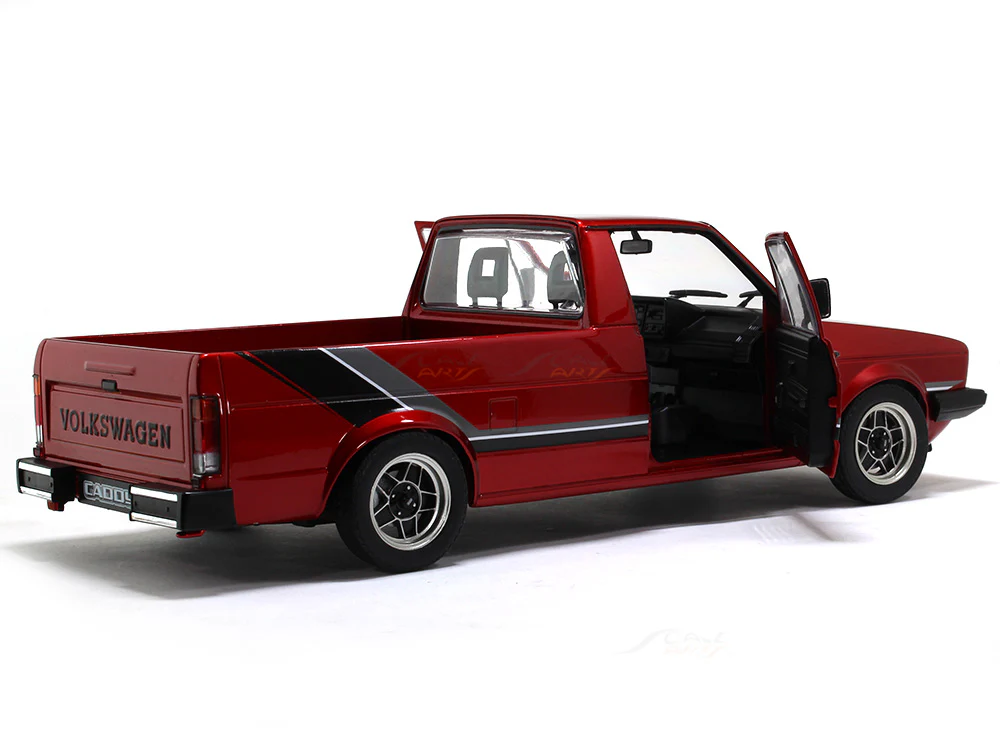 1982 Volkswagen Caddy MK I Red Custom 1:18 Solido scale model car collectible - Image 10