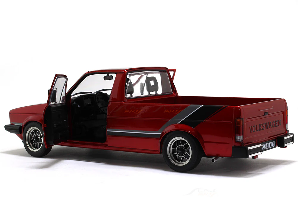 1982 Volkswagen Caddy MK I Red Custom 1:18 Solido scale model car collectible - Image 9
