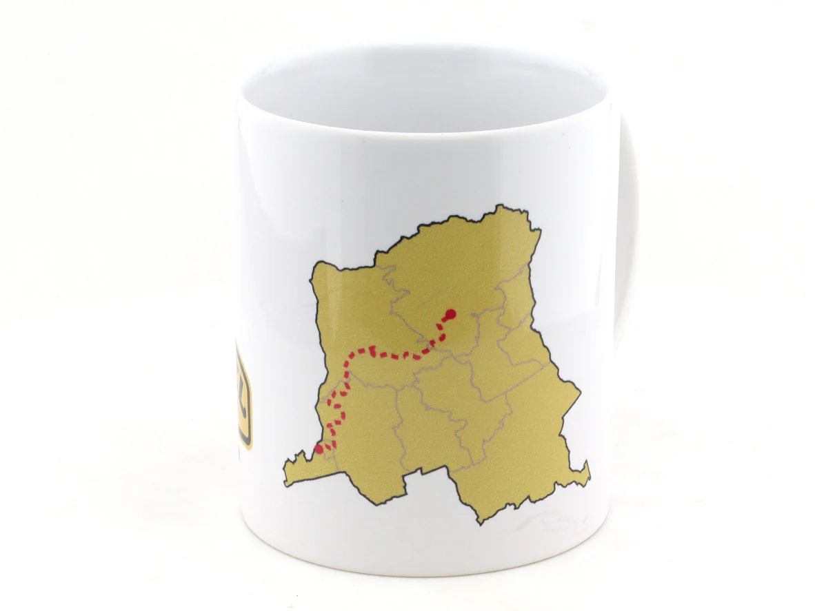 1983 Zaire Camel trophy map design Coffee Mug - Image 2