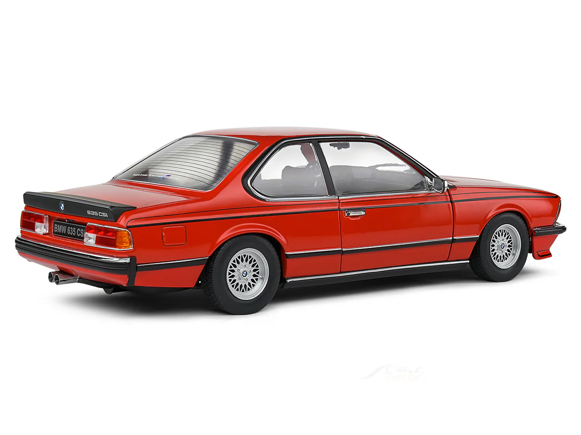 1984 BMW 635 CSI E24 red 1:18 Solido licensed diecast scale model car collectible - Image 4