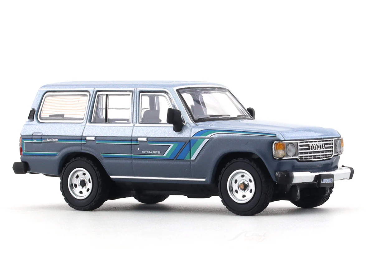 1984 Toyota Land Cruiser LC60 GX blue 1:64 Hobby Japan diecast scale model collectible - Image 6