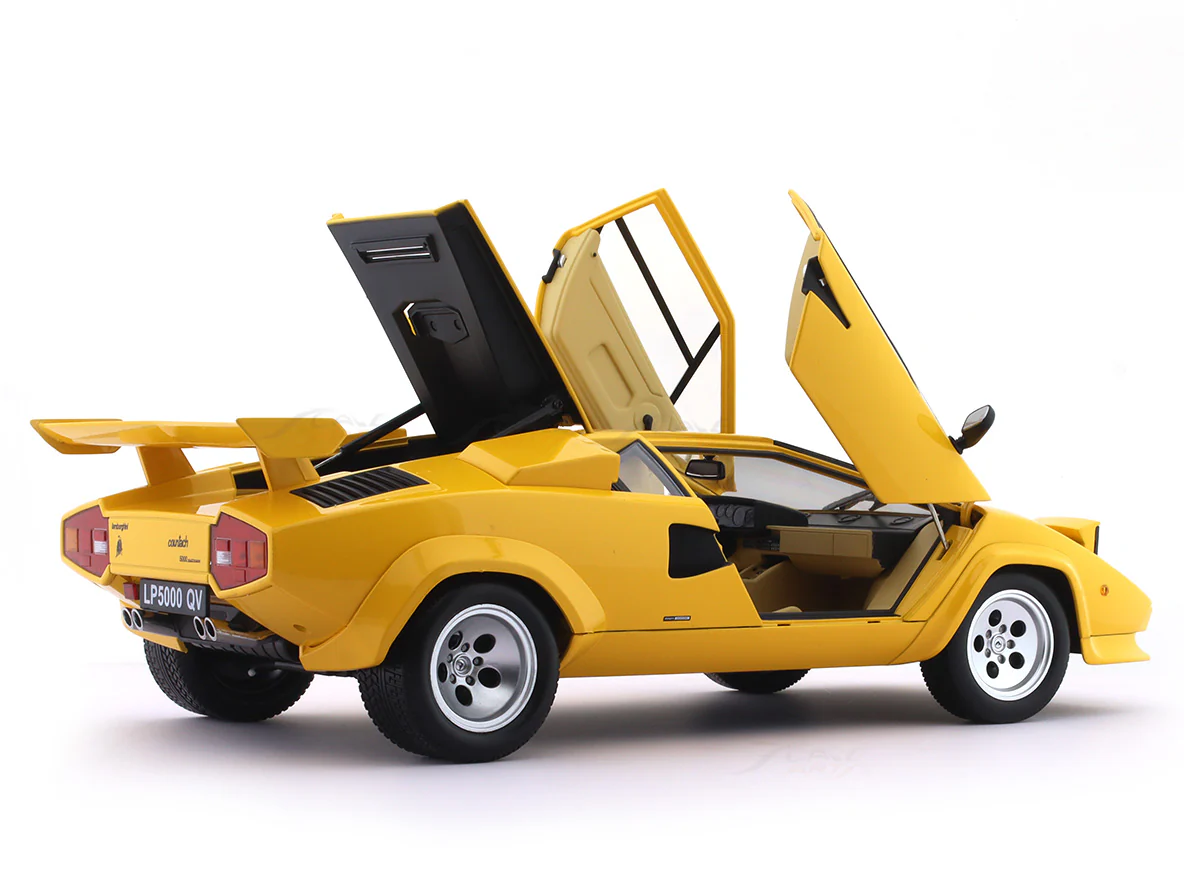 1985 Lamborghini Countach LP 5000 S QV yellow 1:12 KK Scale diecast scale model car collectible - Image 14