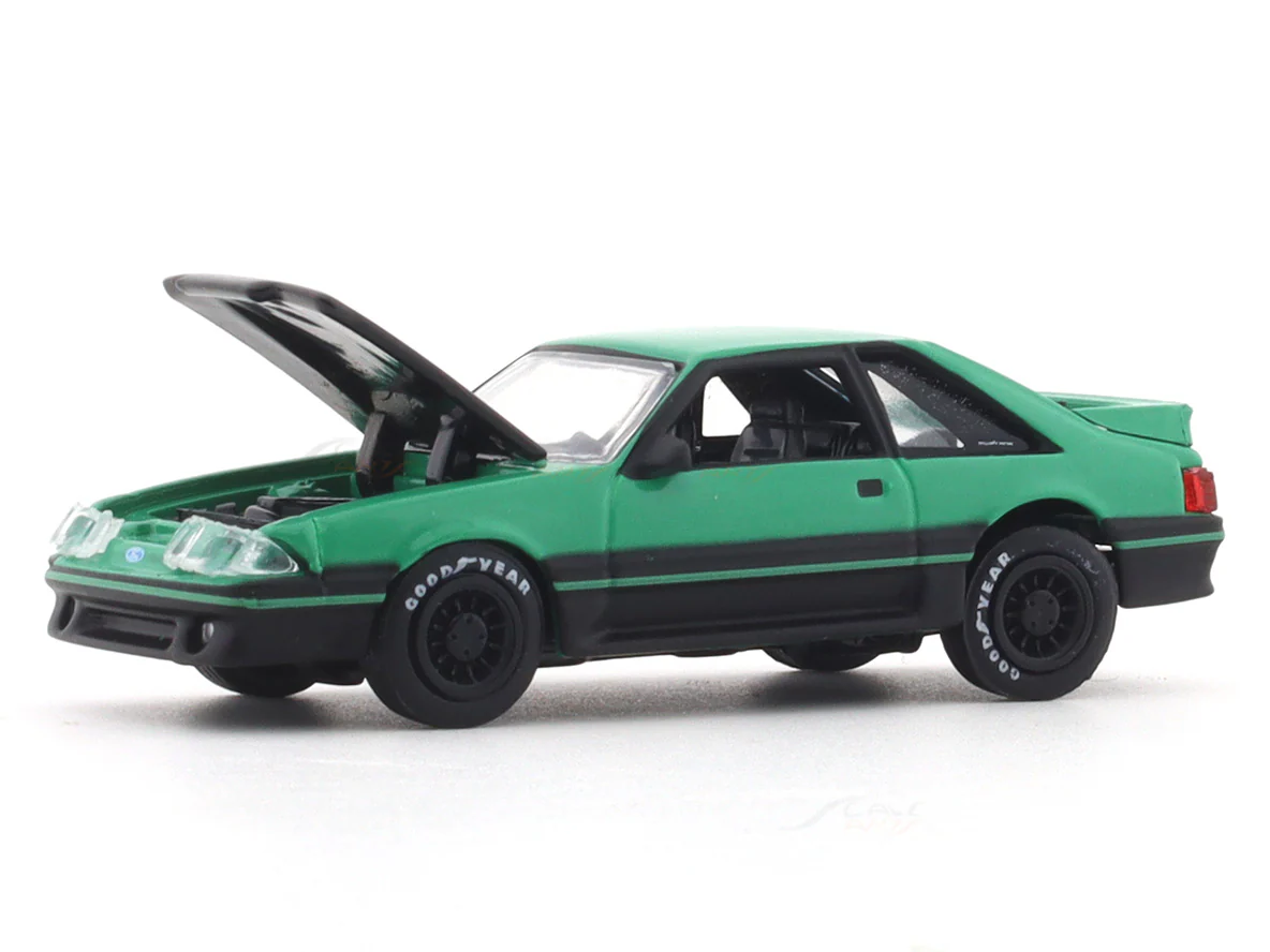1987 Ford Mustang GT green 1:64 M2 Machines licensed diecast scale model car 32500-92 - Image 7