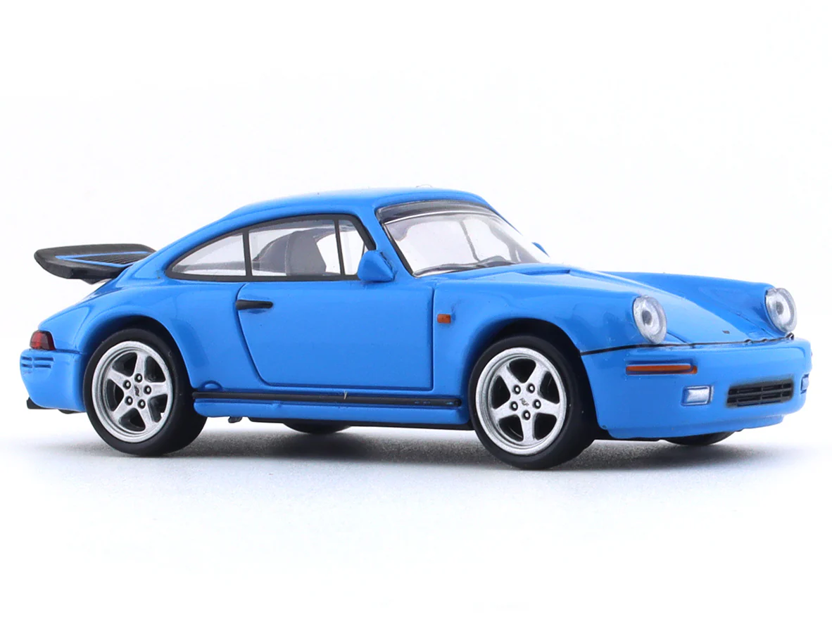 1987 Porsche 911 RUF Racing Blue 1:64 Para64 diecast scale model car - Image 6