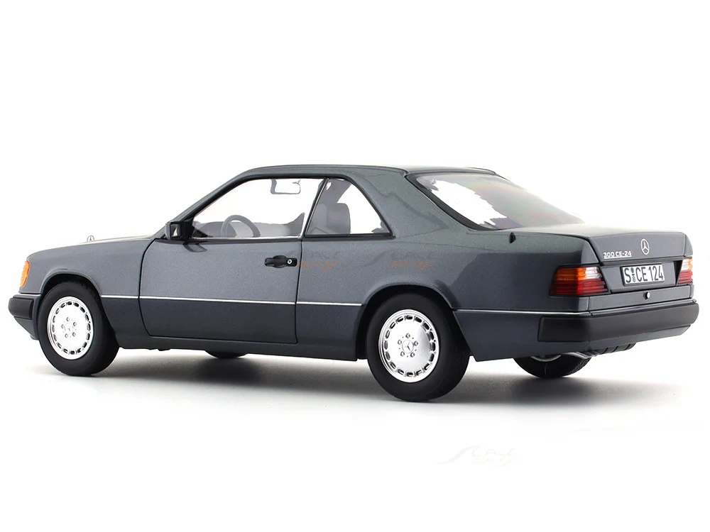 1988-92 Mercedes-Benz 300 CE 24V C124 pearl grey 1:18 Norev diecast Scale Model collectible - Image 3