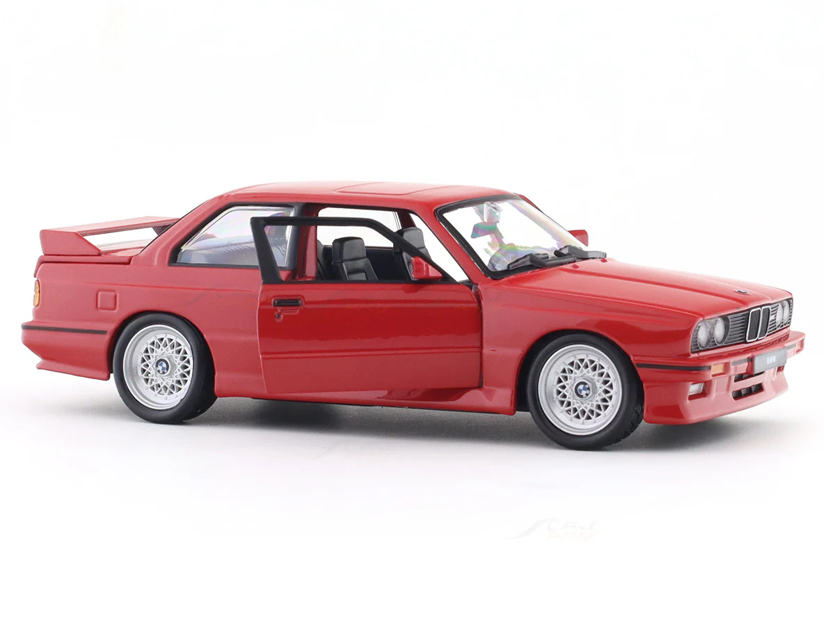 1988 BMW 3 Series M3 E30 red 1:24 Bburago licensed diecast Scale Model car - Image 13