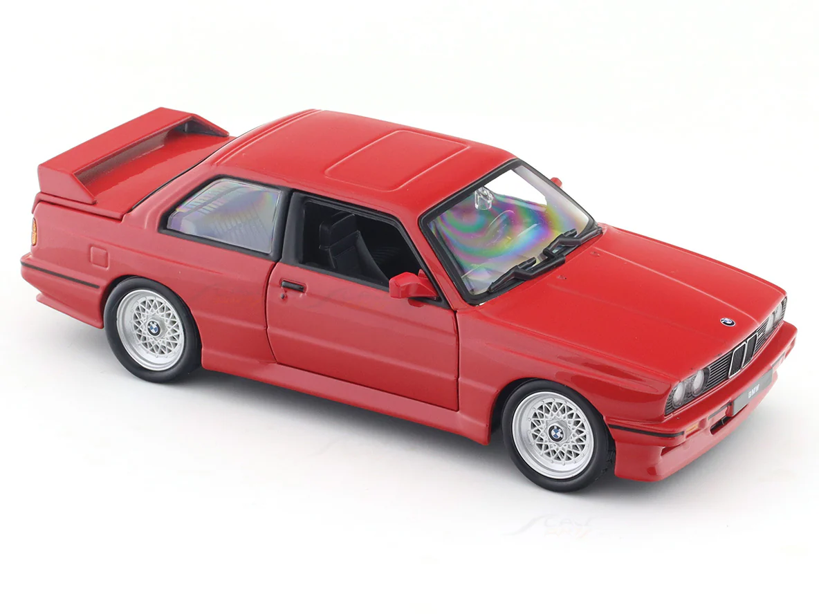 1988 BMW 3 Series M3 E30 red 1:24 Bburago licensed diecast Scale Model car - Image 14