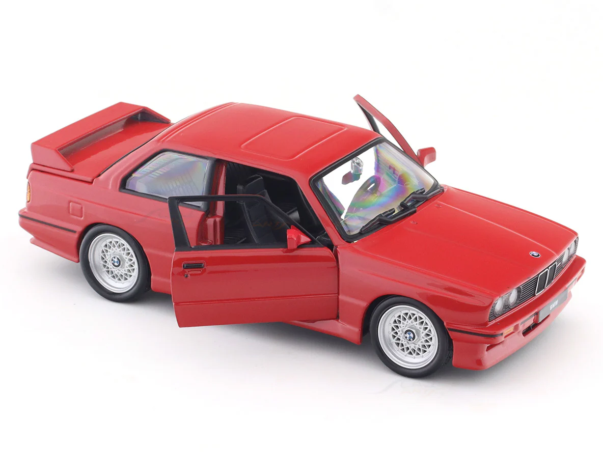 1988 BMW 3 Series M3 E30 red 1:24 Bburago licensed diecast Scale Model car - Image 16