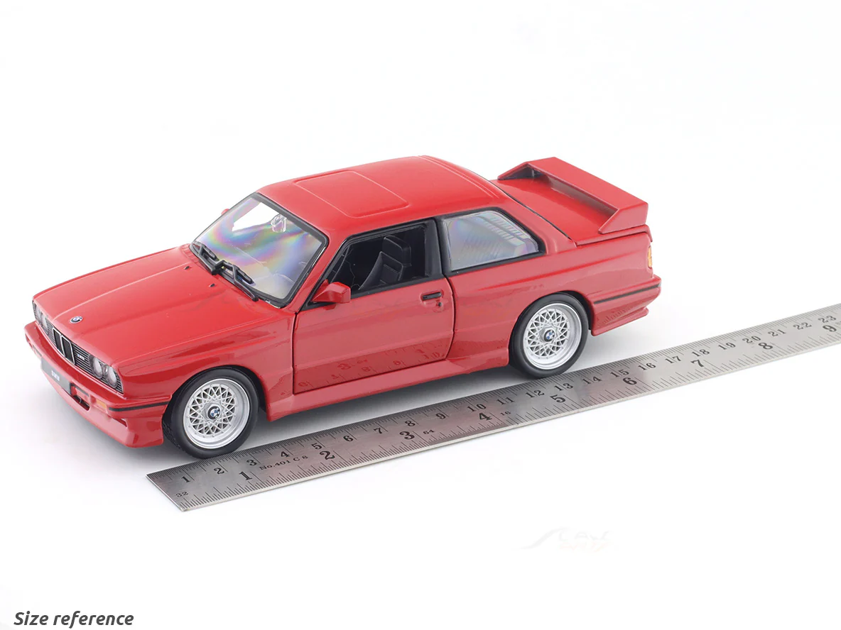1988 BMW 3 Series M3 E30 red 1:24 Bburago licensed diecast Scale Model car - Image 18