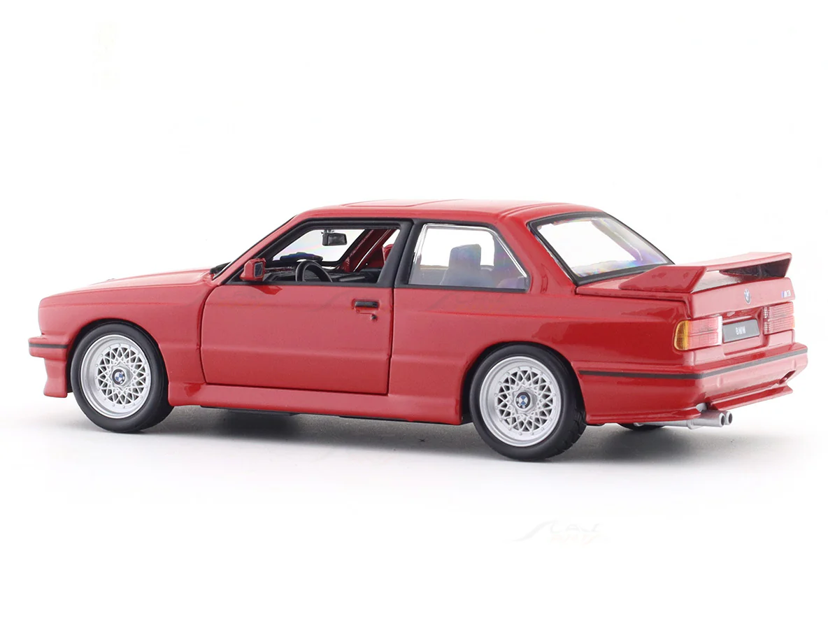 1988 BMW 3 Series M3 E30 red 1:24 Bburago licensed diecast Scale Model car - Image 3