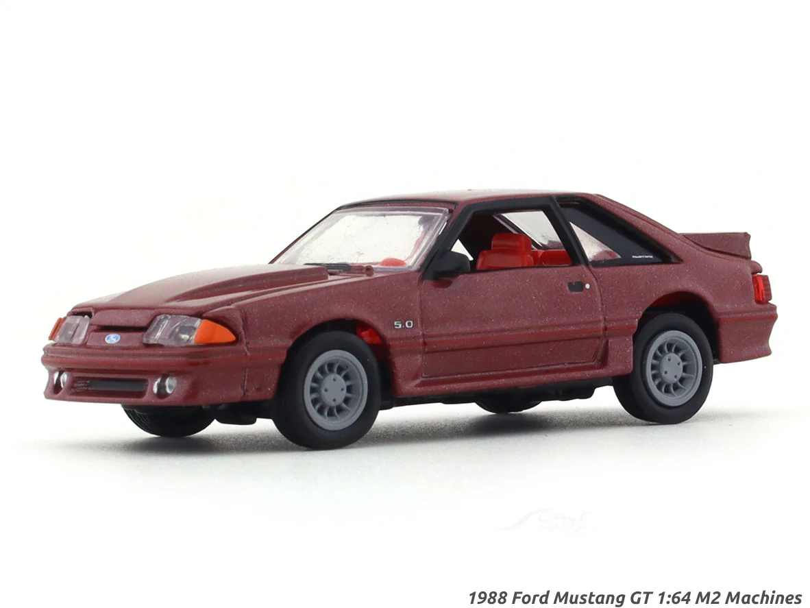 1988 Ford Mustang GT Cabernet 1:64 M2 Machines diecast scale model collectible