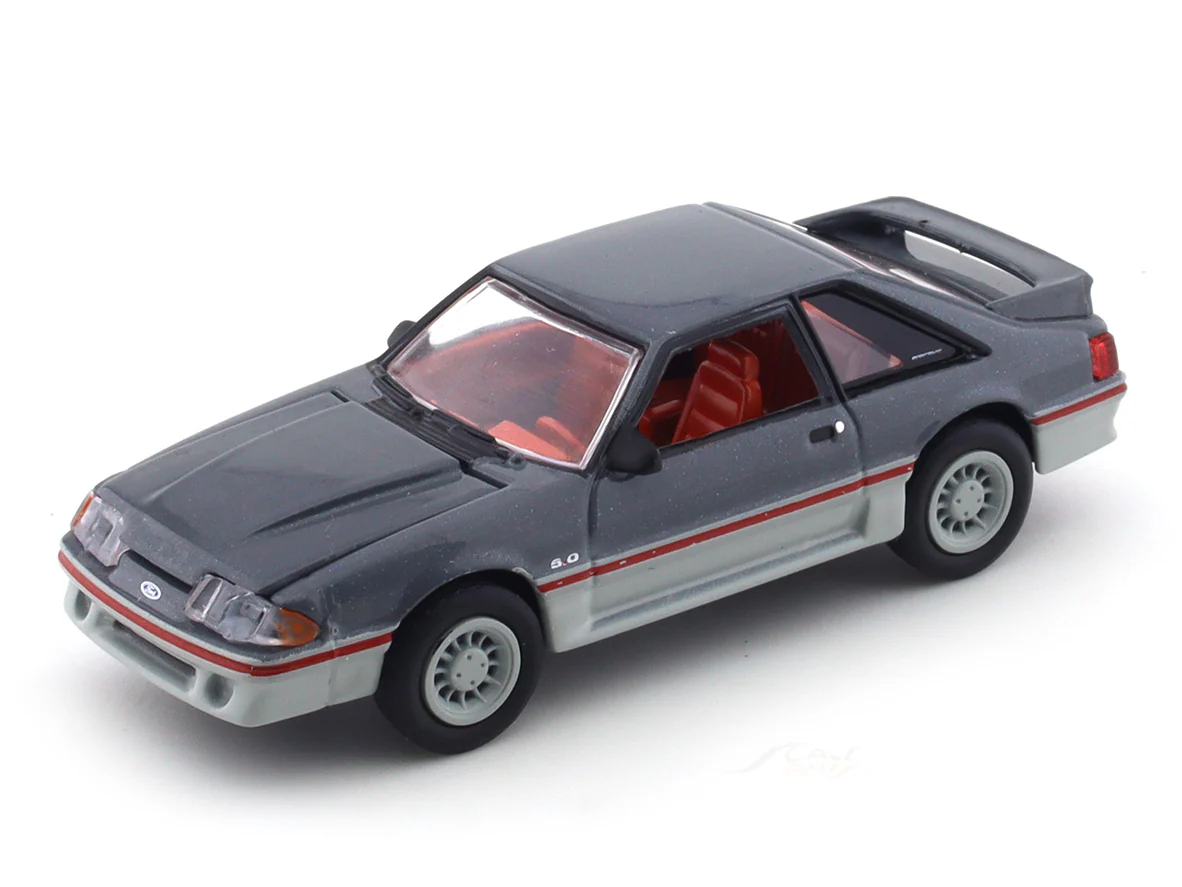 1988 Ford Mustang GT grey 1:64 M2 Machines diecast scale model collectible - Image 8