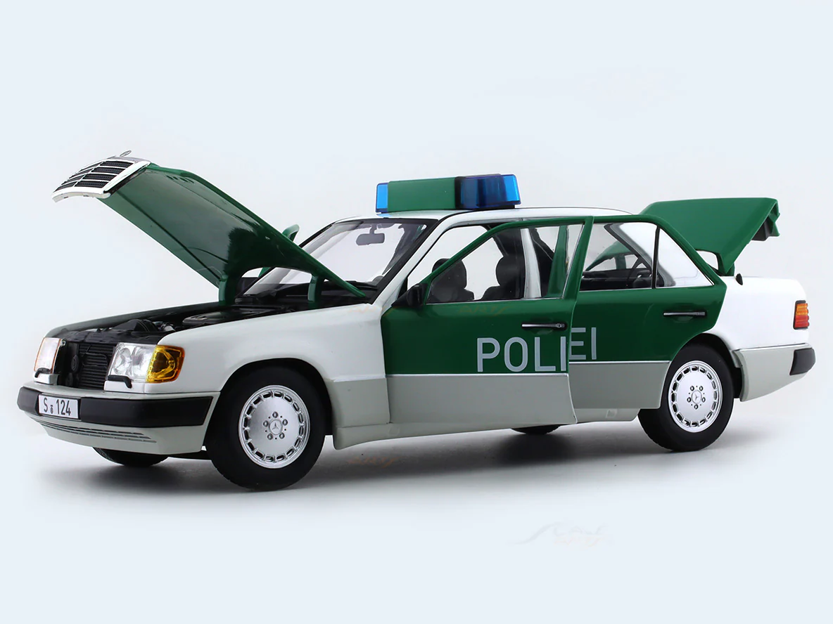1989-93 Mercedes-Benz 230E W124 Polizei 1:18 Norev diecast scale model car collectible - Image 8