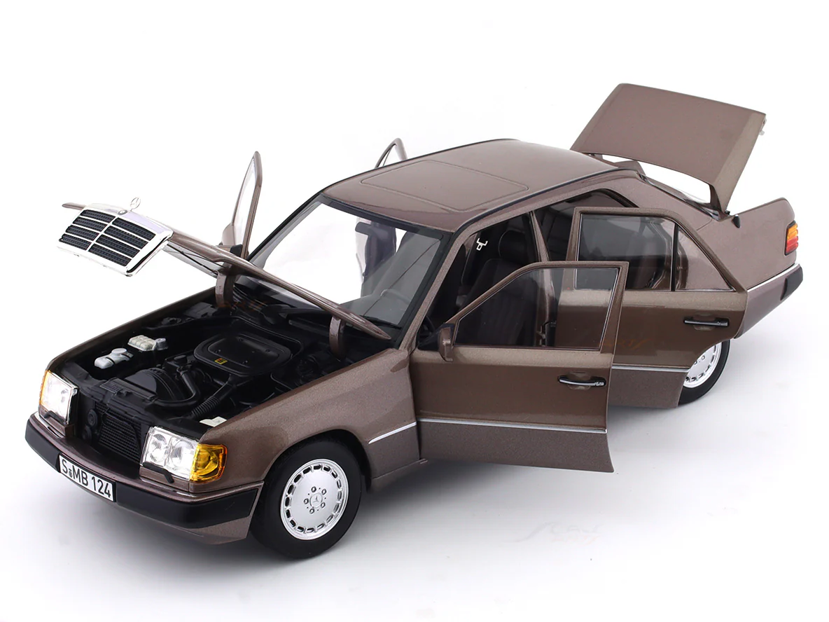 1989-93 Mercedes-Benz 230E W124 Rosewood mettalic 1:18 Norev diecast scale model car collectible - Image 15