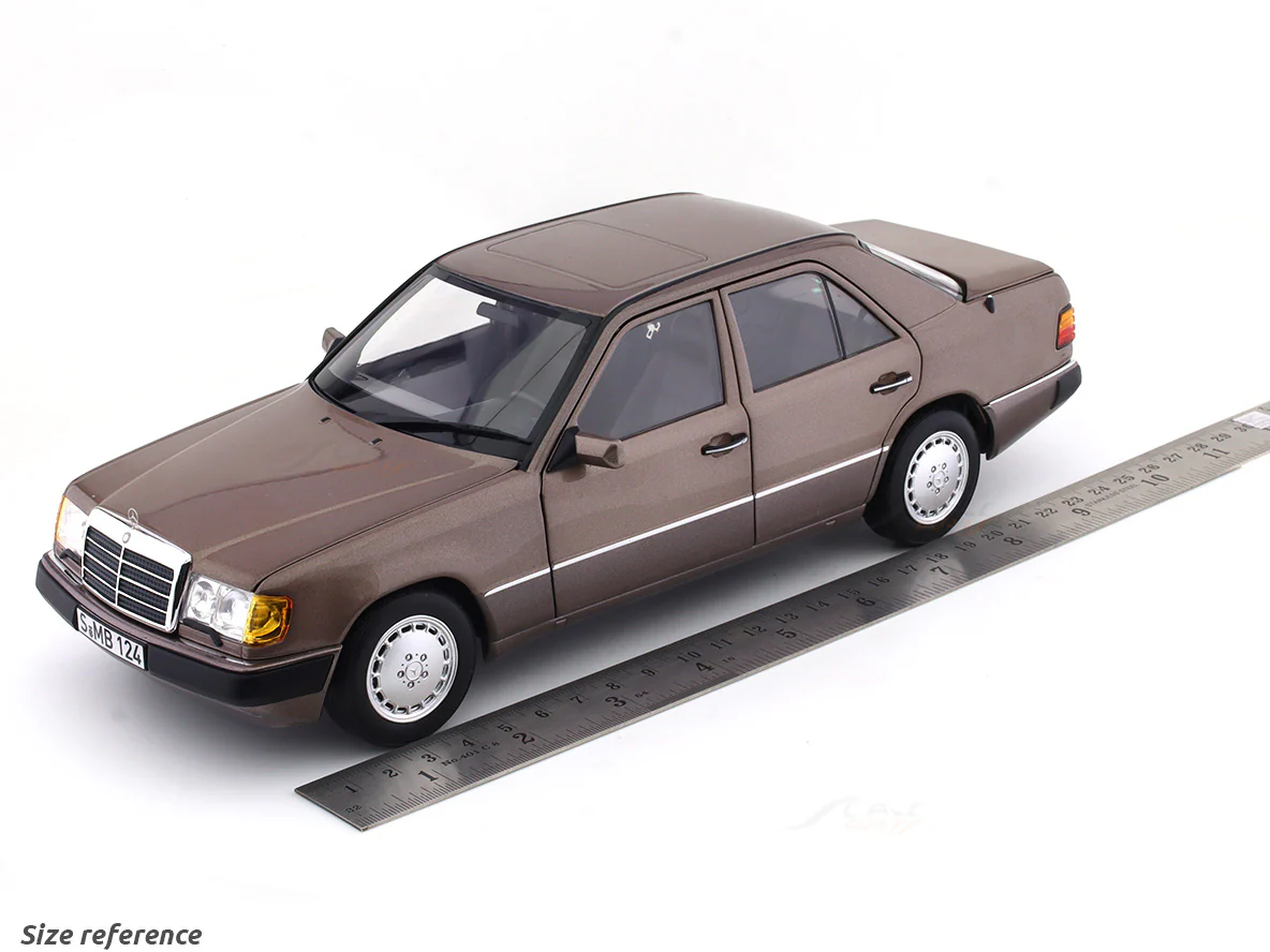 1989-93 Mercedes-Benz 230E W124 Rosewood mettalic 1:18 Norev diecast scale model car collectible - Image 17